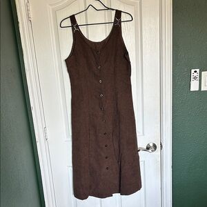 Brown Button-Down Dress